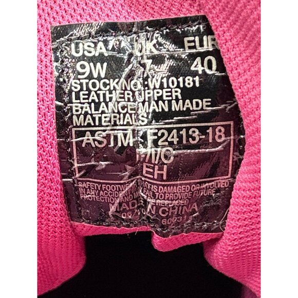 Wolverine Womens Size 9 Safety Toe Work Boots Black Leather ASTM F2413-18 - Picture 6 of 10